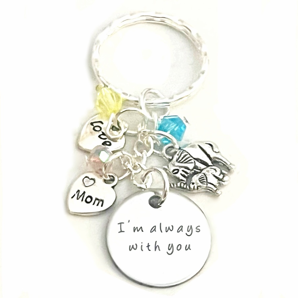 *NEW* I’m Always with You Silver Dumbo Mama & Baby Charm Keychain